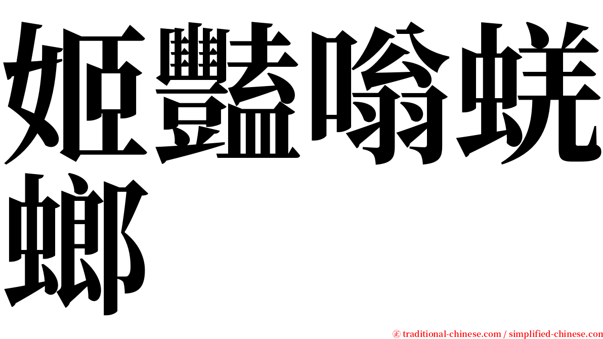 姬豔嗡蜣螂 serif font