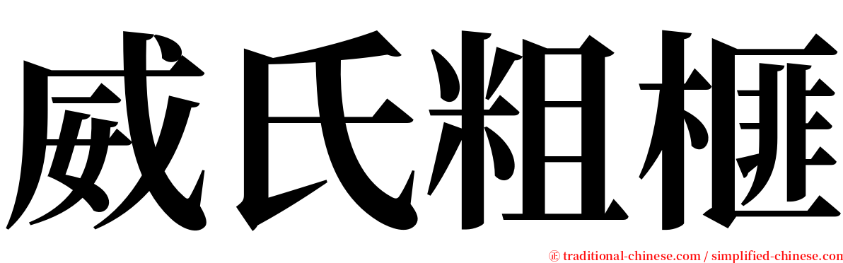 威氏粗榧 serif font