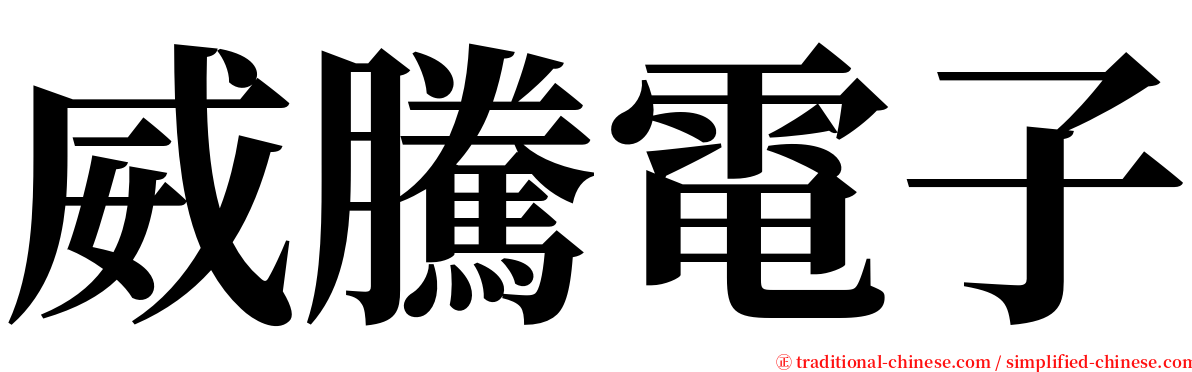 威騰電子 serif font