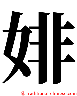 婔 serif font