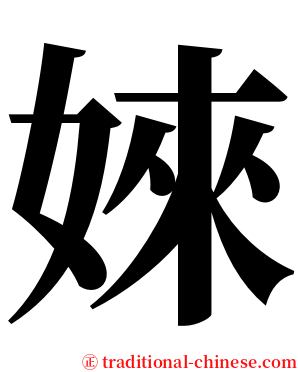 婡 serif font