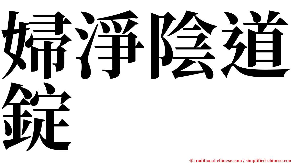 婦淨陰道錠 serif font