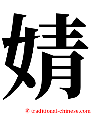 婧 serif font