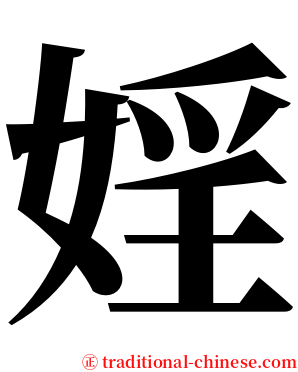 婬 serif font