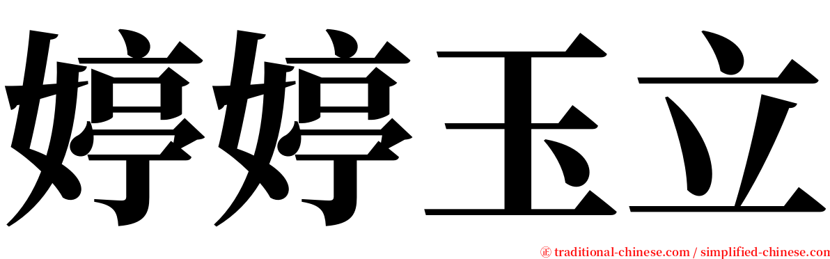 婷婷玉立 serif font