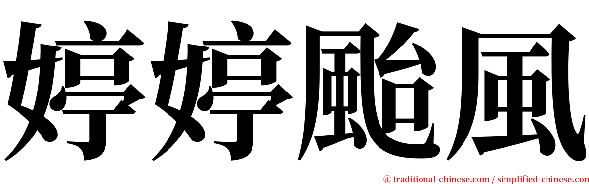 婷婷颱風 serif font