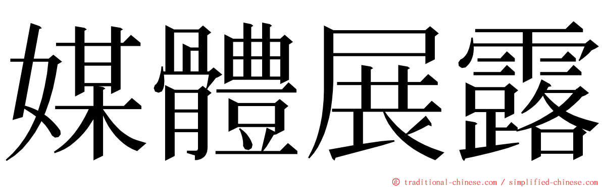 媒體展露 ming font