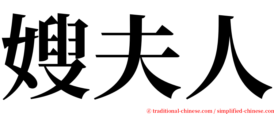 嫂夫人 serif font