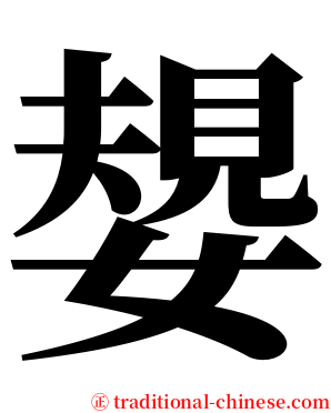 嫢 serif font