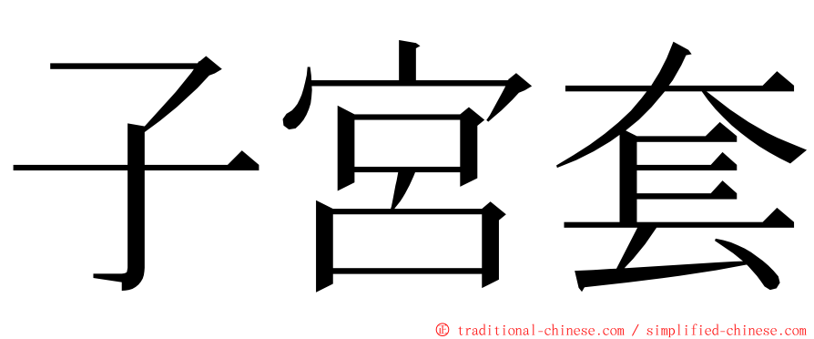 子宮套 ming font