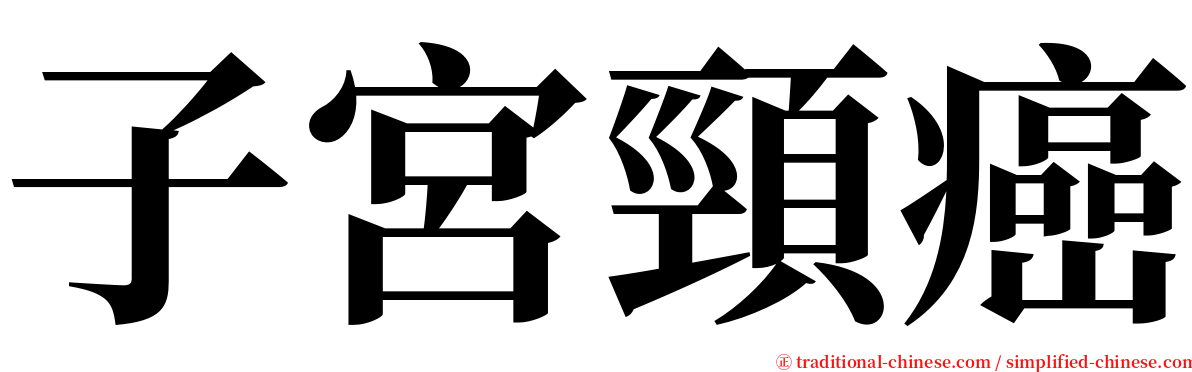 子宮頸癌 serif font