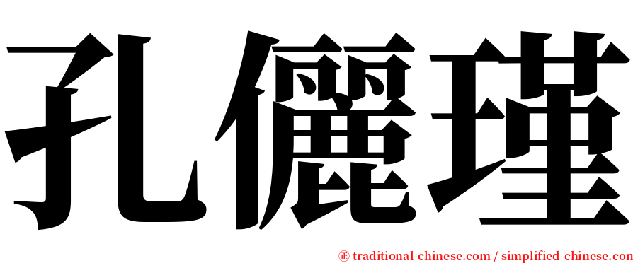 孔儷瑾 serif font