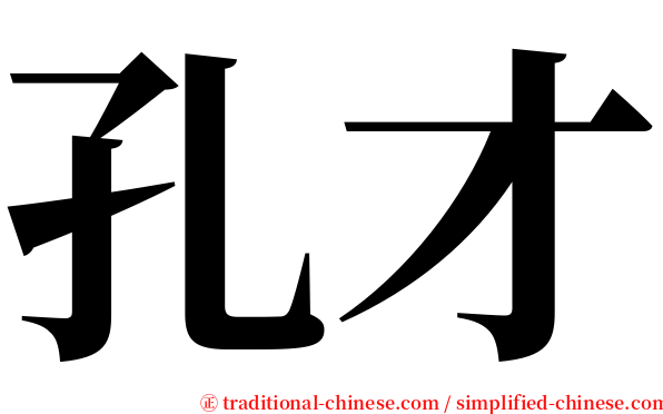 孔才 serif font