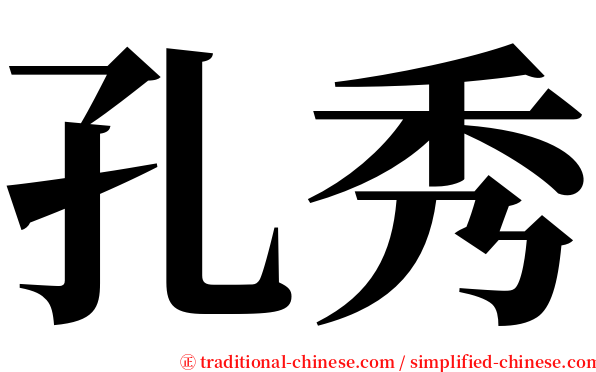 孔秀 serif font