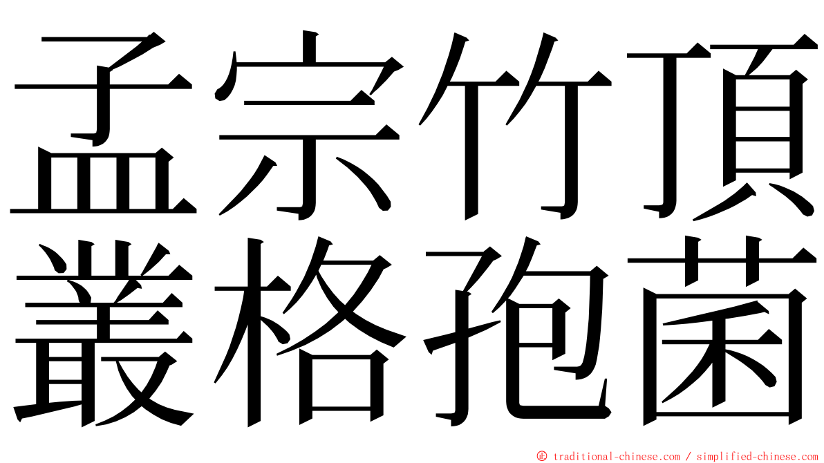 孟宗竹頂叢格孢菌 ming font