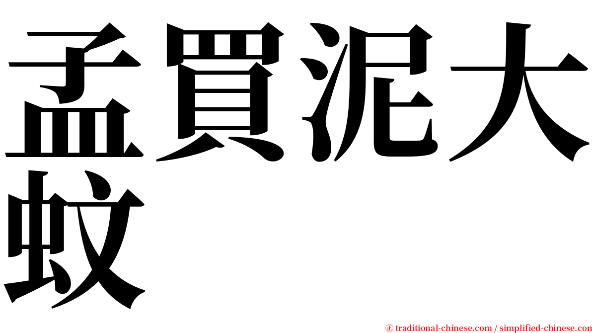 孟買泥大蚊 serif font