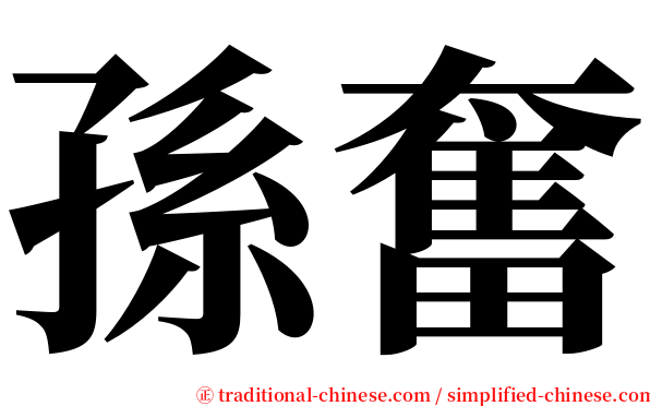 孫奮 serif font