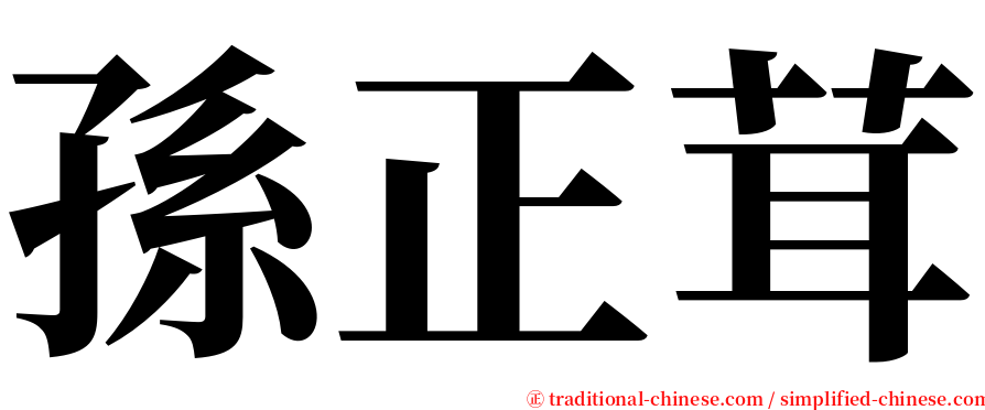 孫正茸 serif font