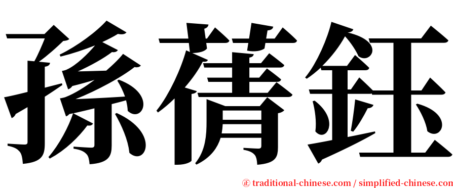 孫蒨鈺 serif font