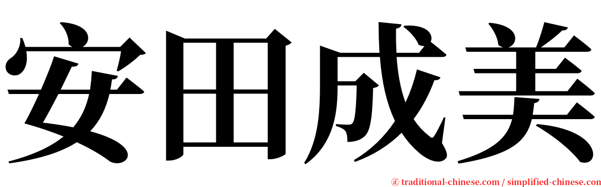 安田成美 serif font