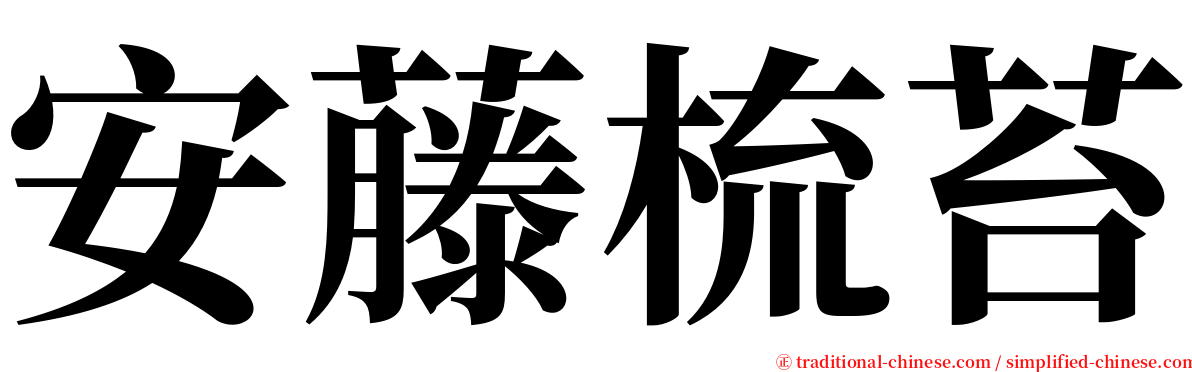 安藤梳苔 serif font