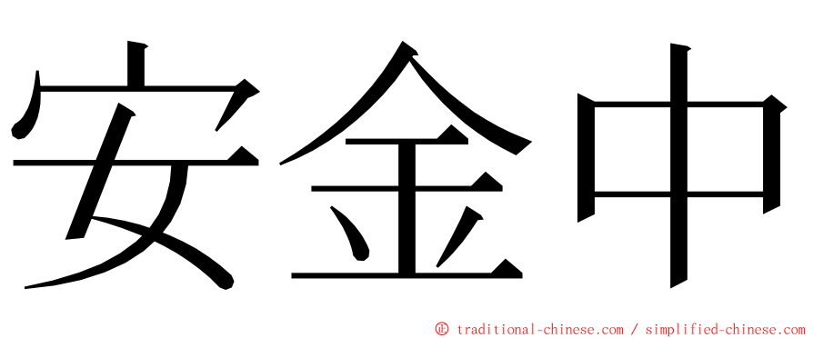 安金中 ming font