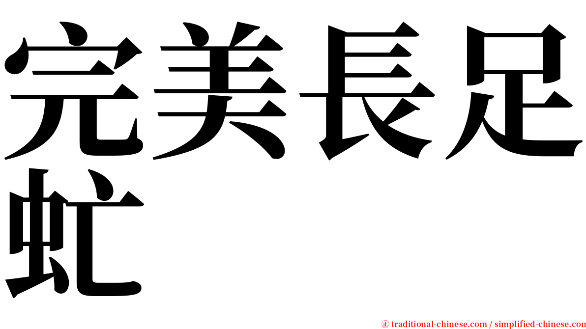 完美長足虻 serif font