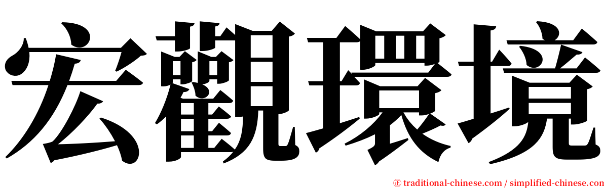 宏觀環境 serif font