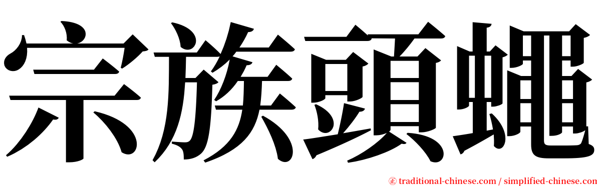 宗族頭蠅 serif font