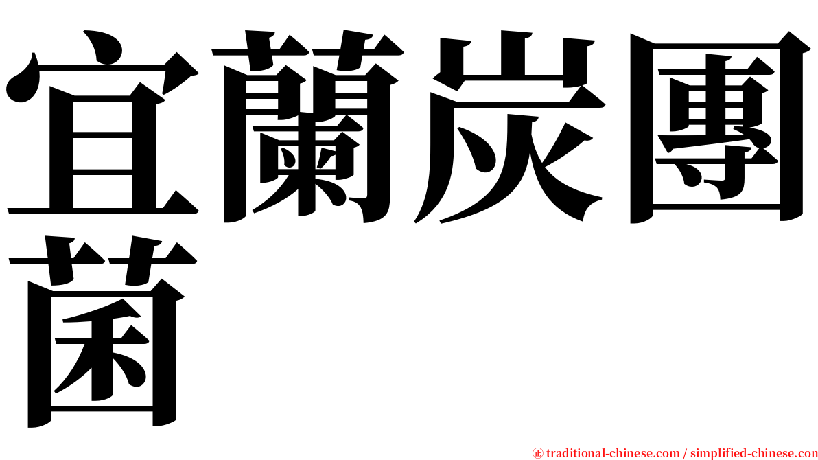 宜蘭炭團菌 serif font