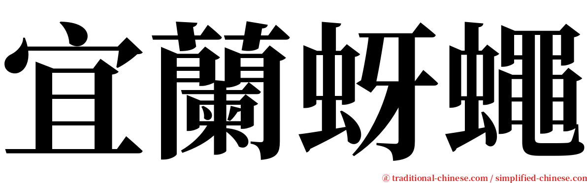 宜蘭蚜蠅 serif font