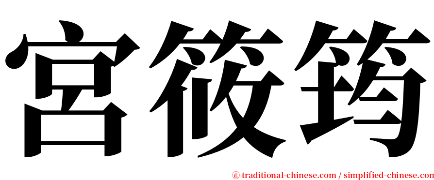 宮筱筠 serif font