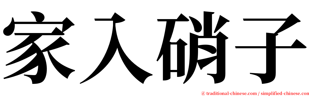 家入硝子 serif font