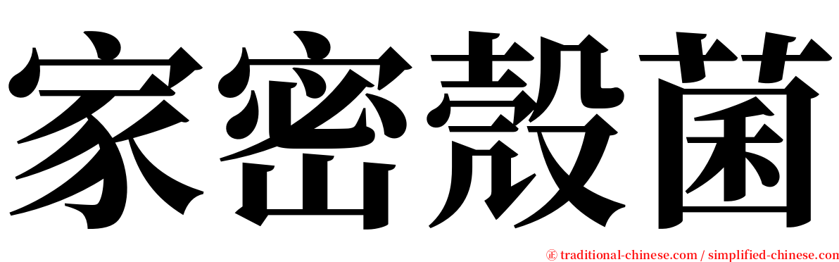 家密殼菌 serif font