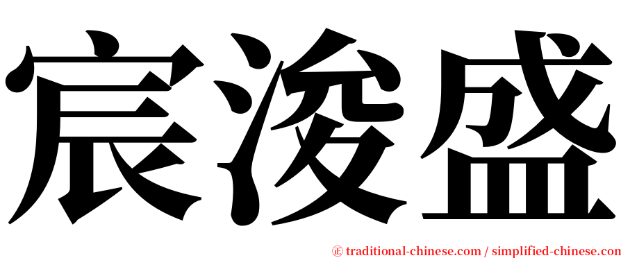 宸浚盛 serif font