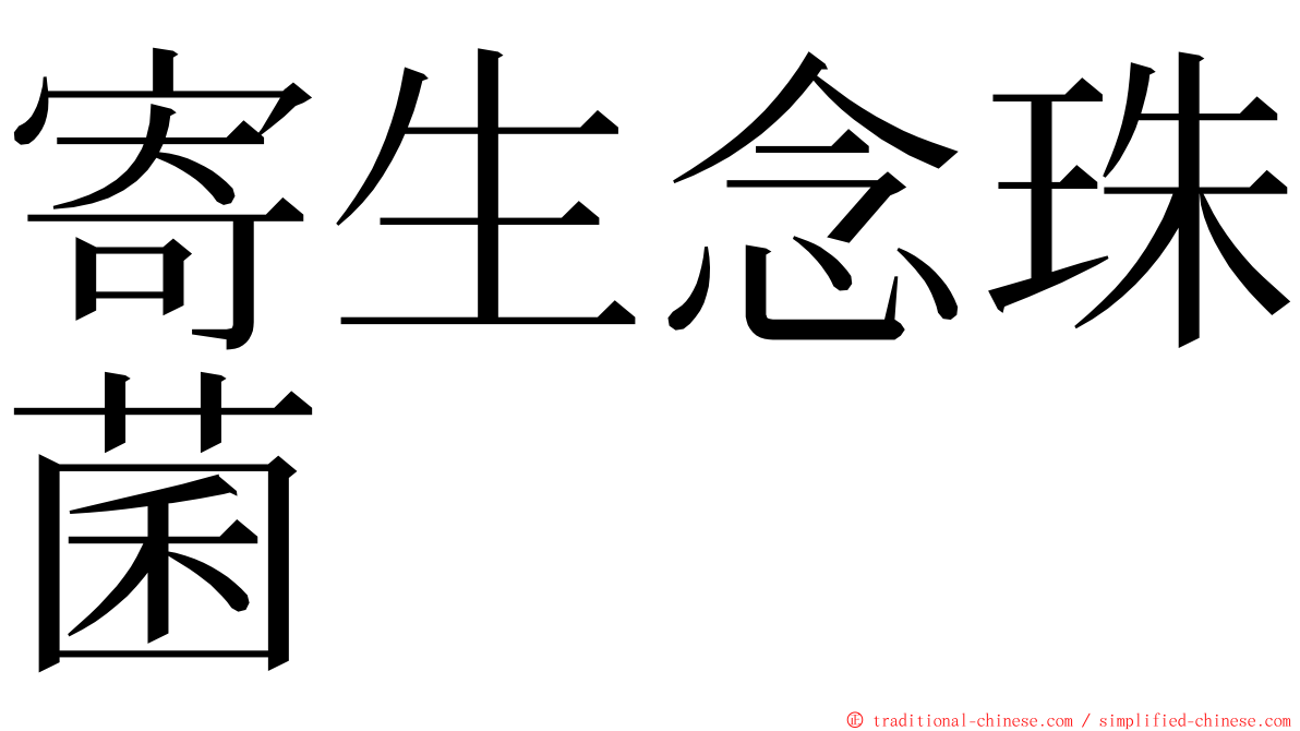 寄生念珠菌 ming font