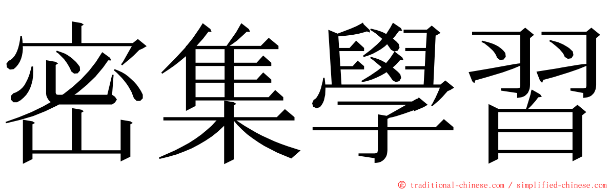 密集學習 ming font