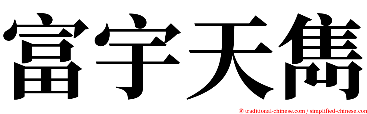 富宇天雋 serif font