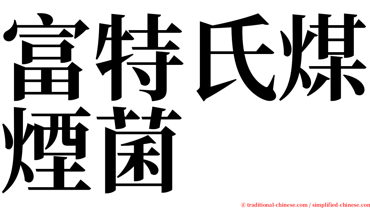 富特氏煤煙菌 serif font