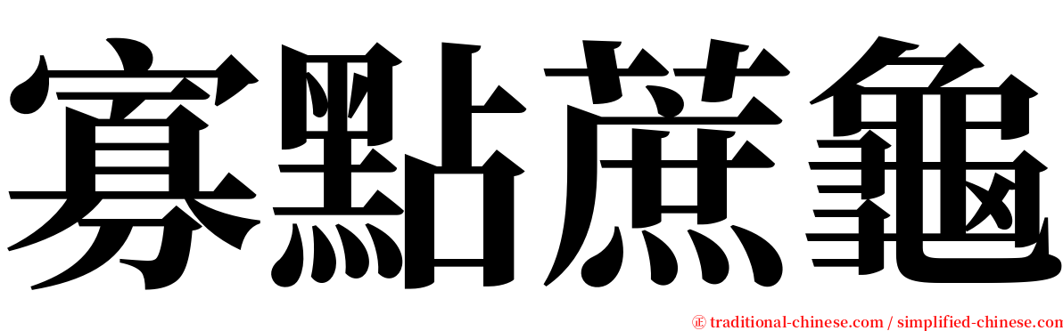 寡點蔗龜 serif font