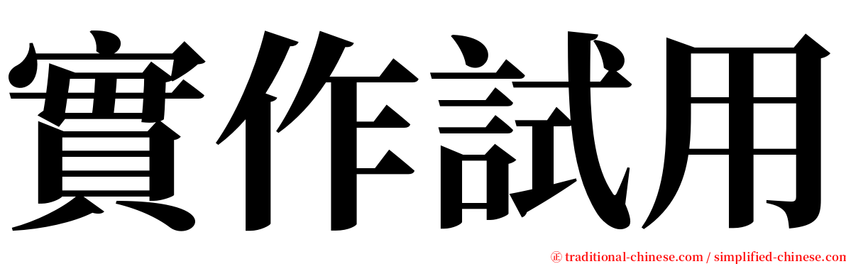 實作試用 serif font