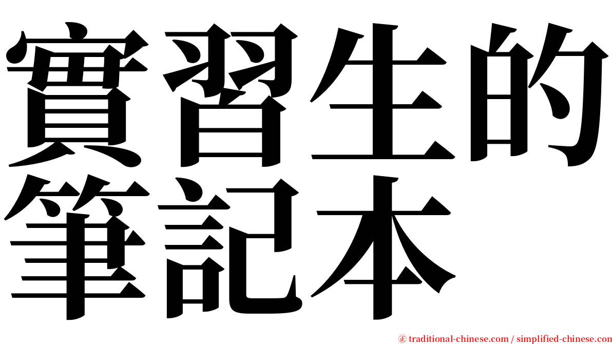 實習生的筆記本 serif font