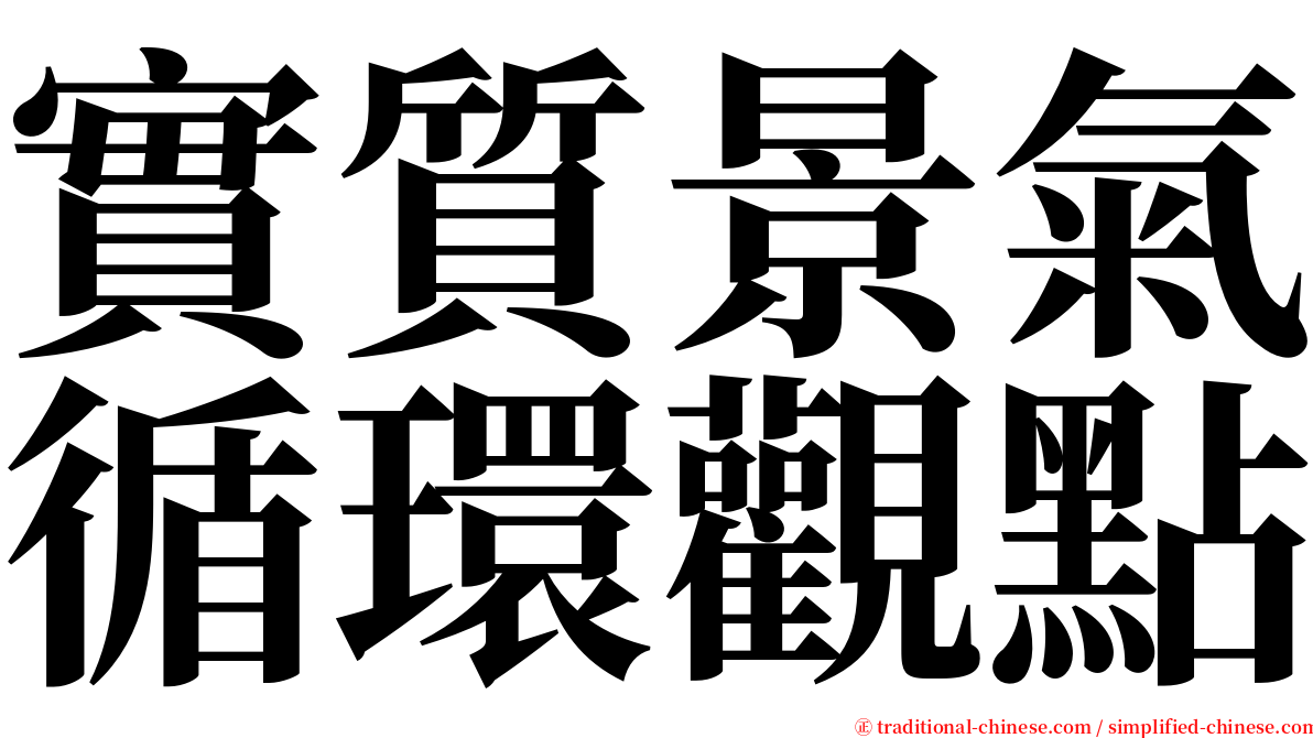 實質景氣循環觀點 serif font