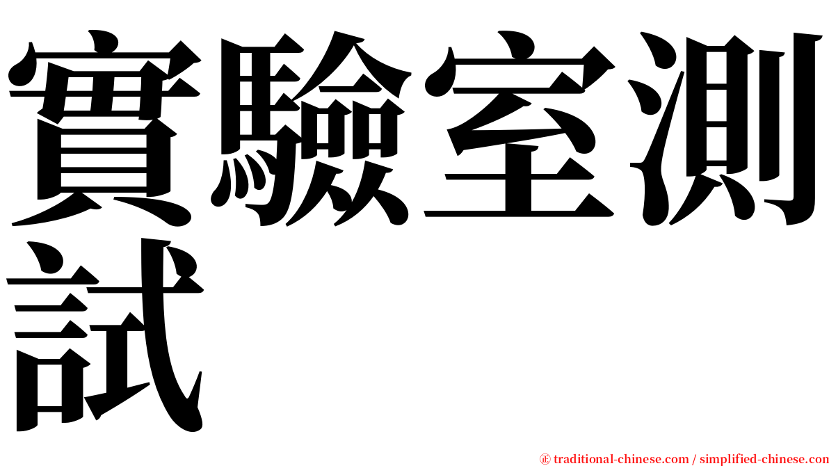 實驗室測試 serif font