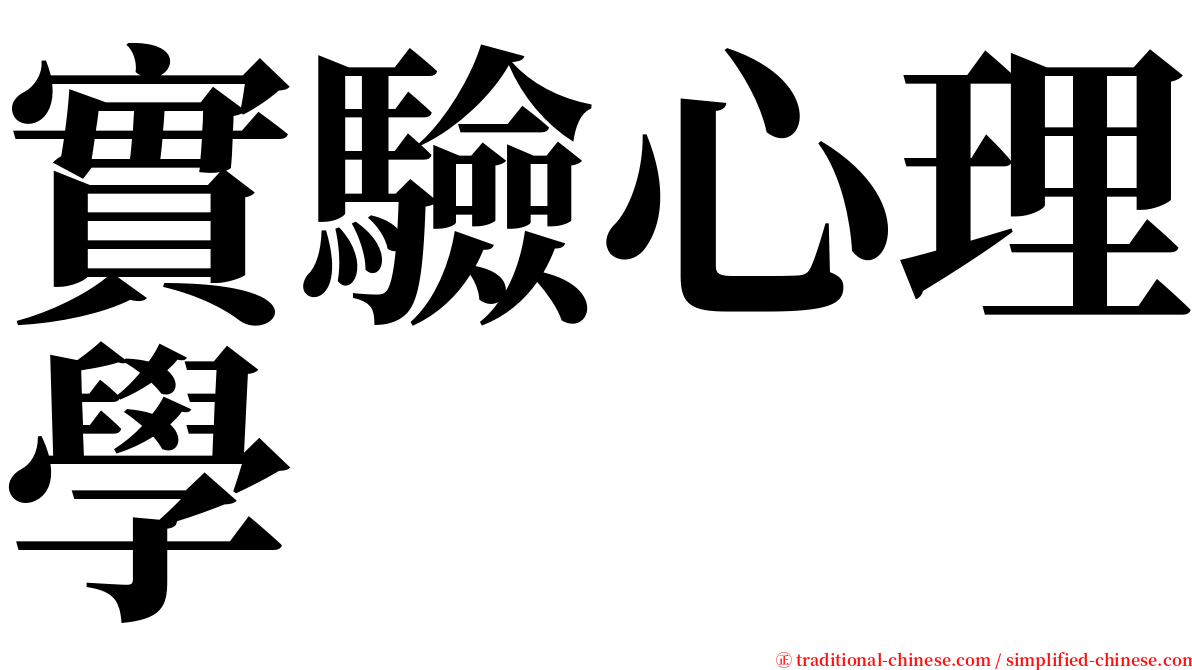 實驗心理學 serif font