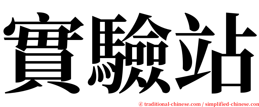 實驗站 serif font