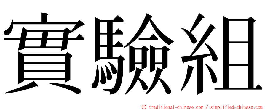 實驗組 ming font