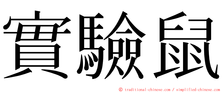 實驗鼠 ming font