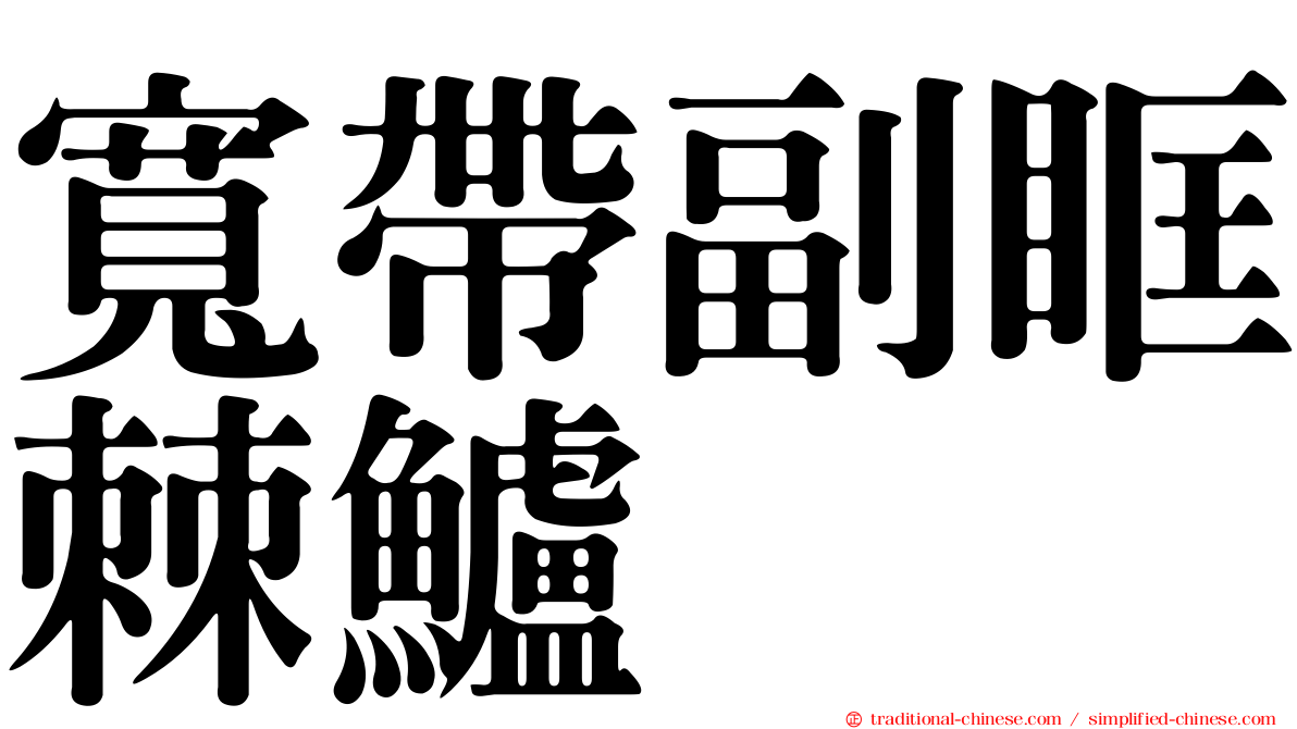 寬帶副眶棘鱸