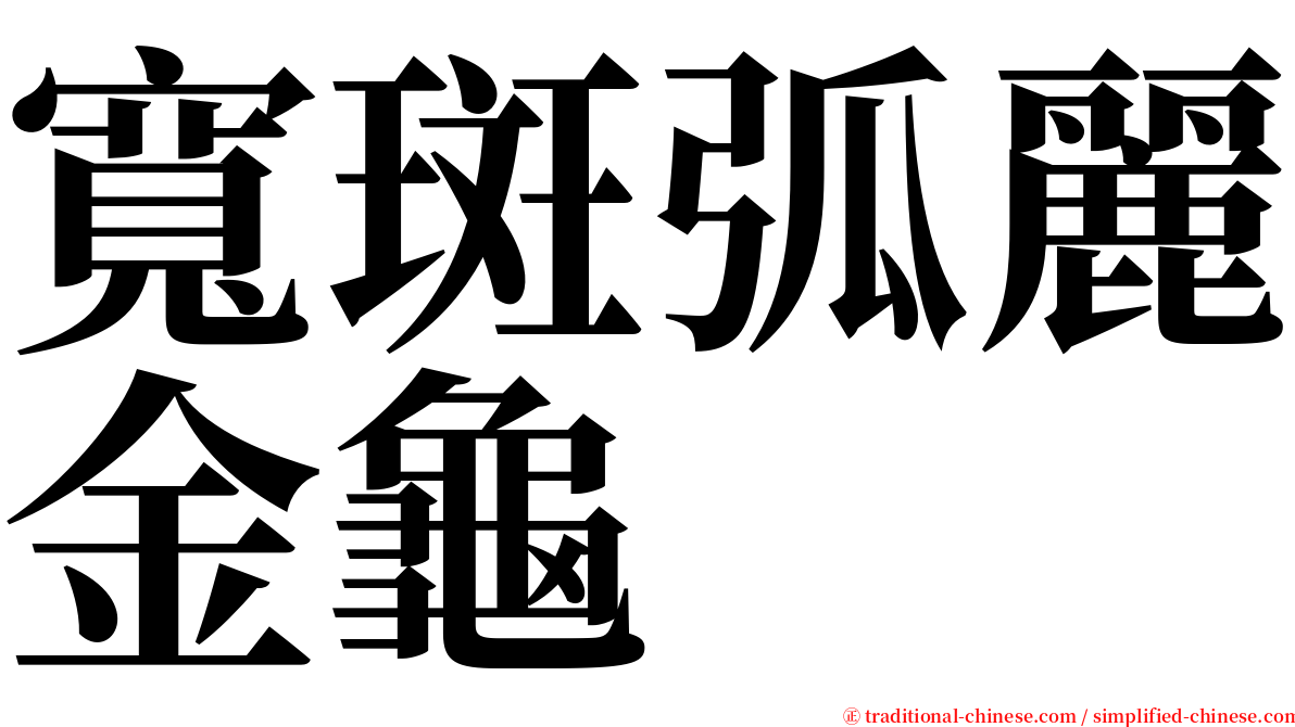 寬斑弧麗金龜 serif font